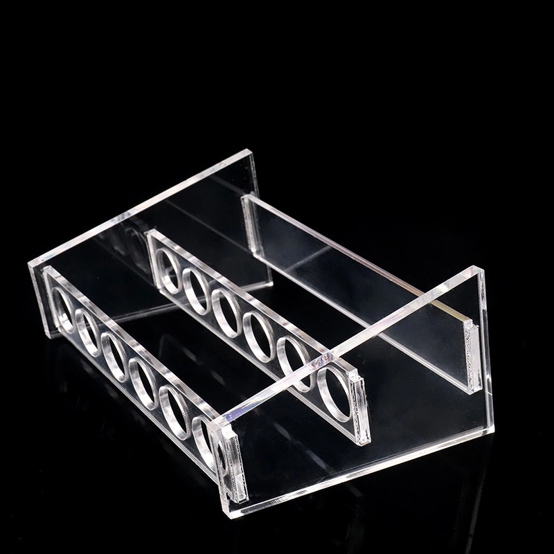 Custom Acrylic Plastic Liquid Medical Test Tubes Storage Rack Holder