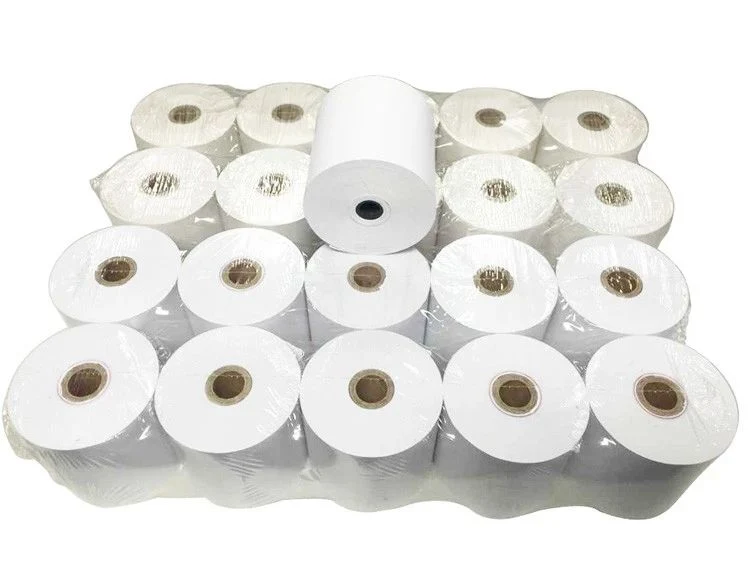 Günstige 80x80mm Thermopapier Rollen mit 50g 55g 58g 60g 65g oder Benutzerdefiniert