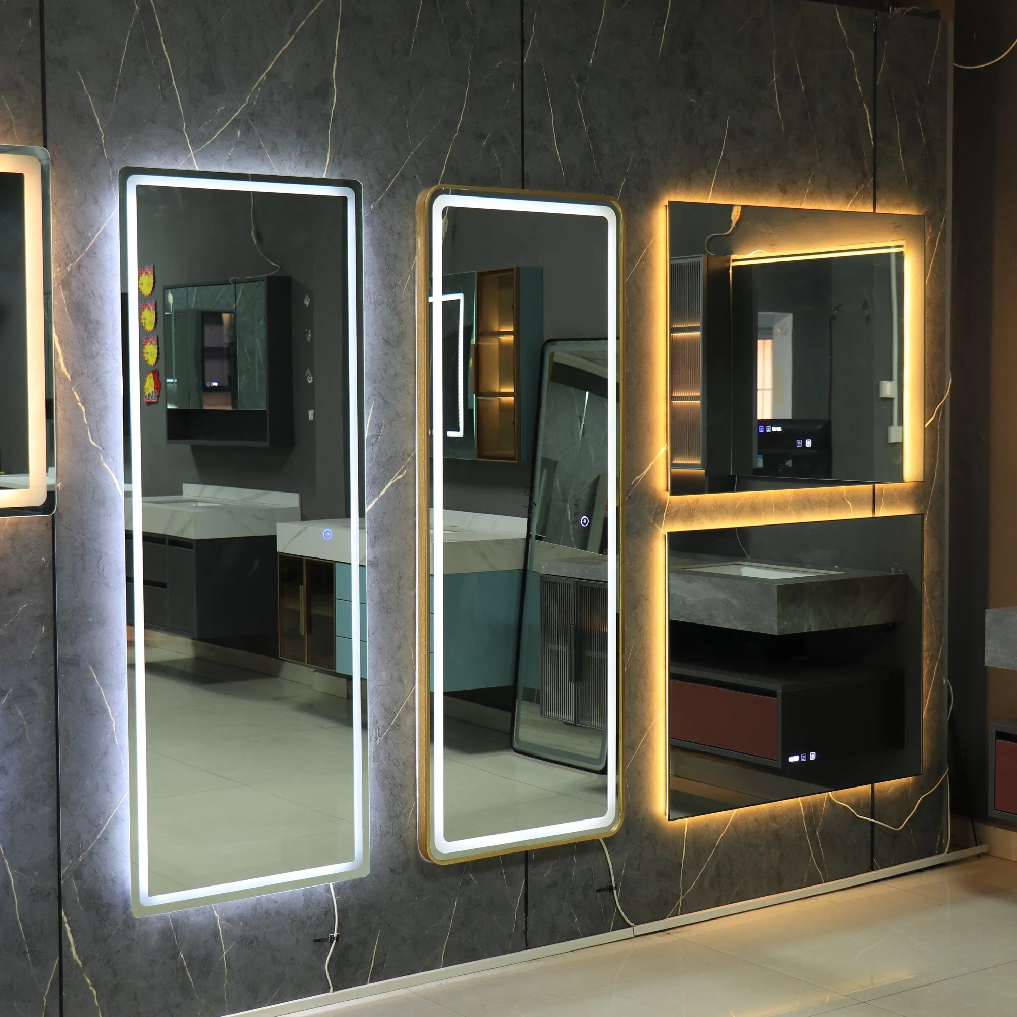 Customized Minimalist Hotel Bathroom LED Intelligent Mirror