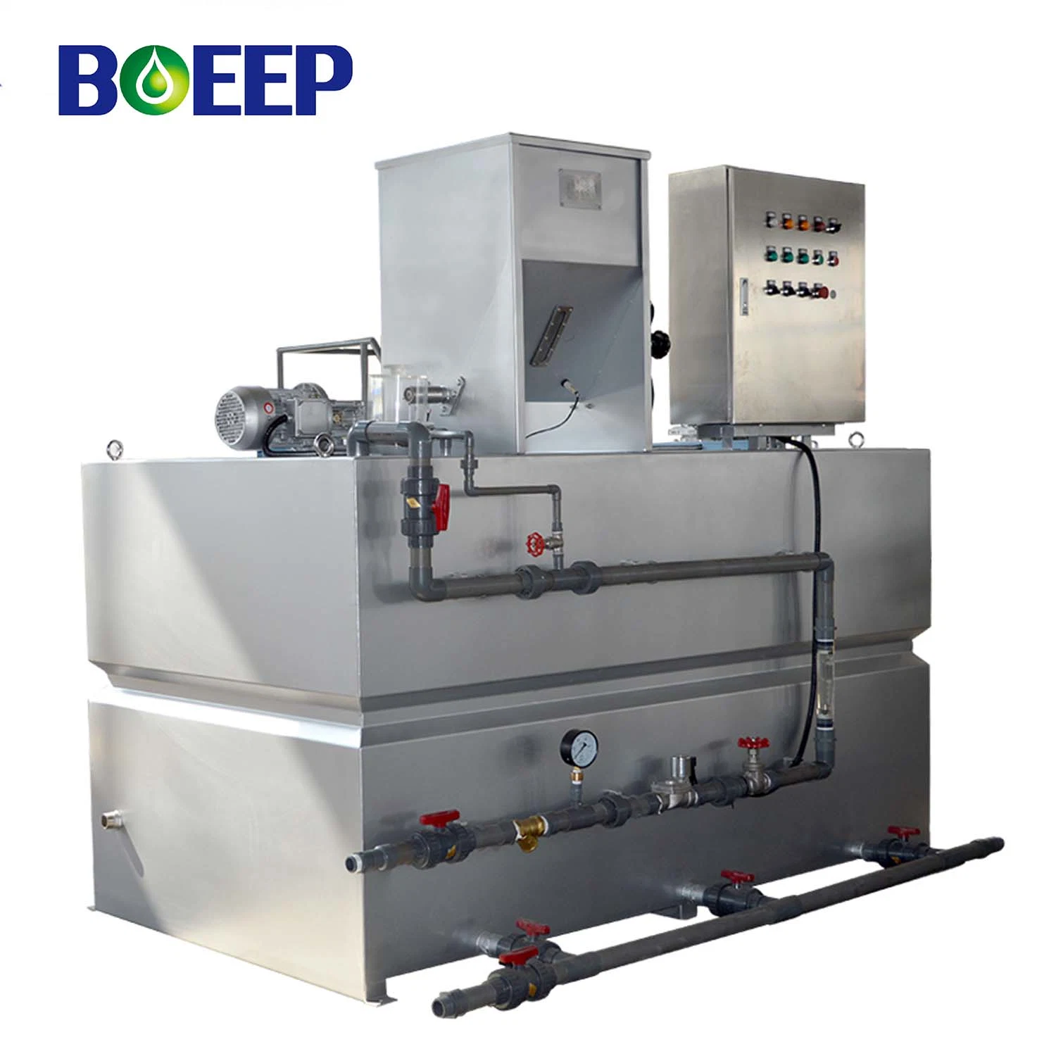 PAM Polymer Flocculation Tank Water Treatment with Chemical Dosing Skid