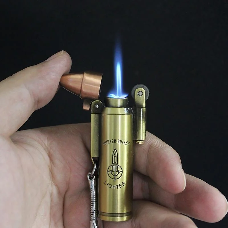 Key Buckle Bullet Torch Turbo Lighter Metal Butane Cigar Lighter