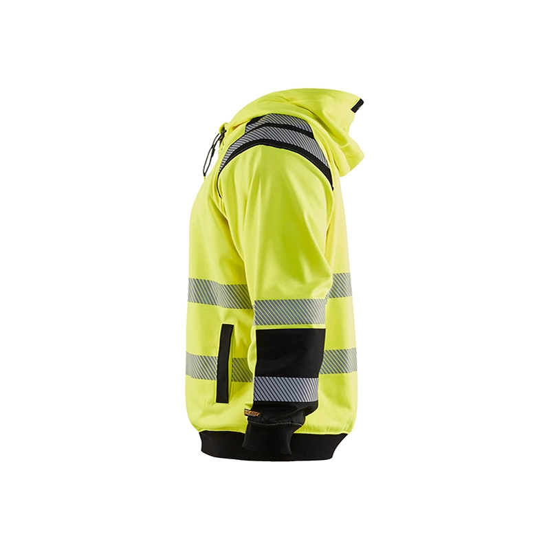 Impermeable al aire libre Sudadera con capucha ajustable Seguridad Rainwear Chaqueta Ropa de trabajo de seguridad