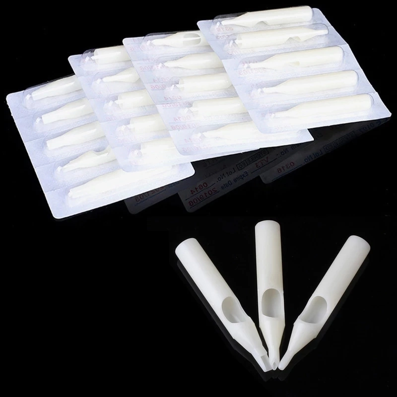 Professional Disposable White Plastic 3r 5r 7r 5f Tattoo Nozzle Tips for Tattoo Standard Needles