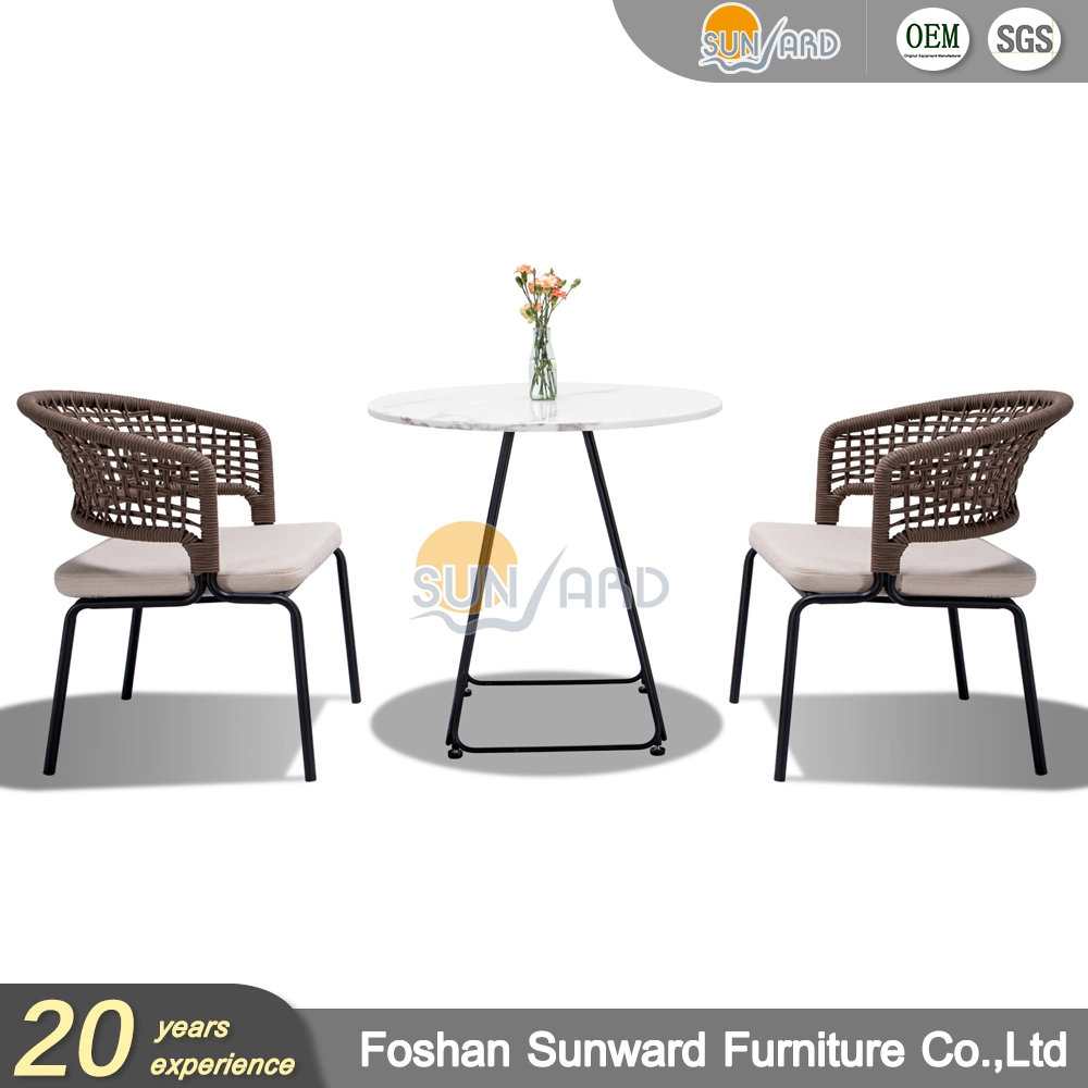 Modern Hot Sale Home Resort Hotel Wicker Rattan Rope Indoor and Outdoor Restaurant Dining Chair Furniture