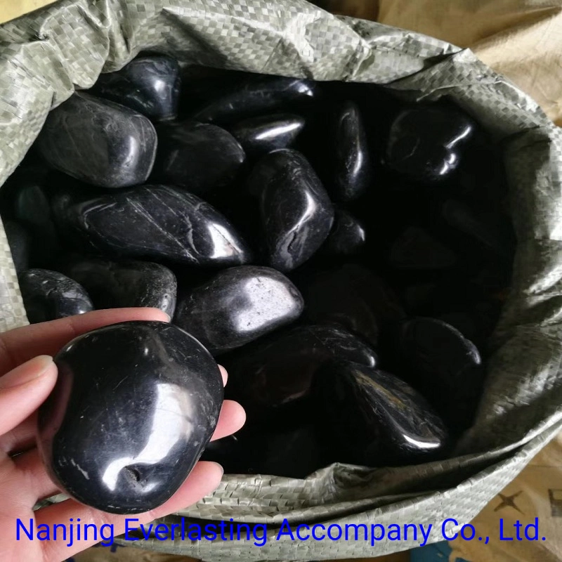 Garden Landscaping River Rock Black Beach Pebbles Polished Stone Pebble