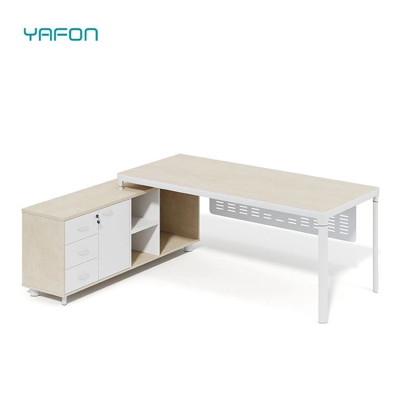 Office Furniture Wooden Furniture L Shape MDF Comfortable Modern Wooden Manager Executive Office Table