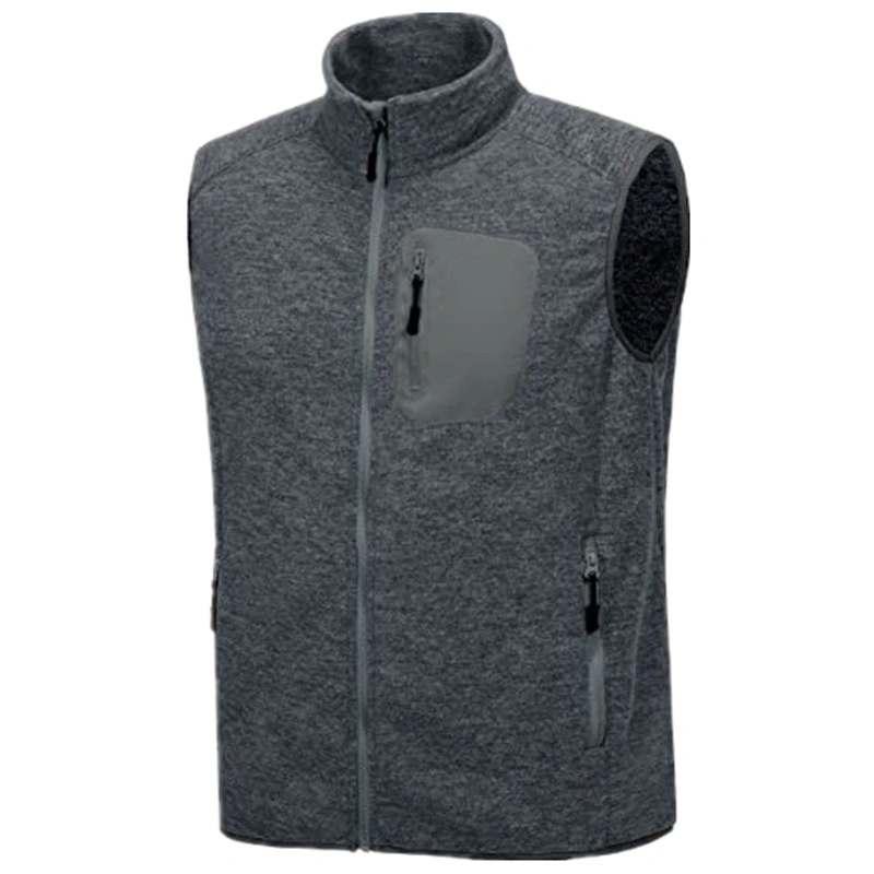 Men's Fleece Gilet Soft Fleece Vest Outdoor Recreation Coat with Zipper Pockets