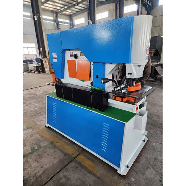 90 Ton Iron Worker Metal Hole Punch Ironworker Hydraulic Punching and Shearing Machine Multifunction Machine