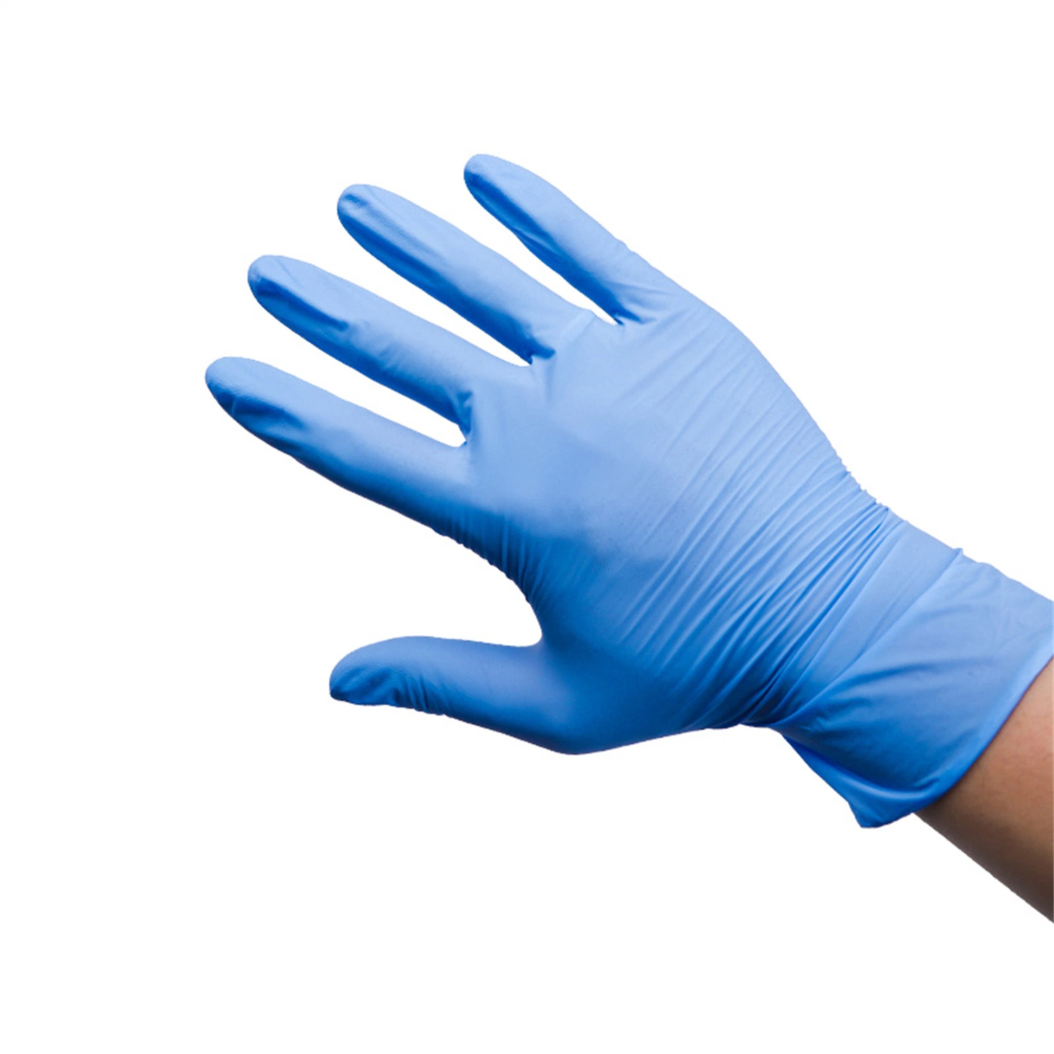 Blue Powder Free Disposable Protection for Safety Biodegradable Nitrile Gloves