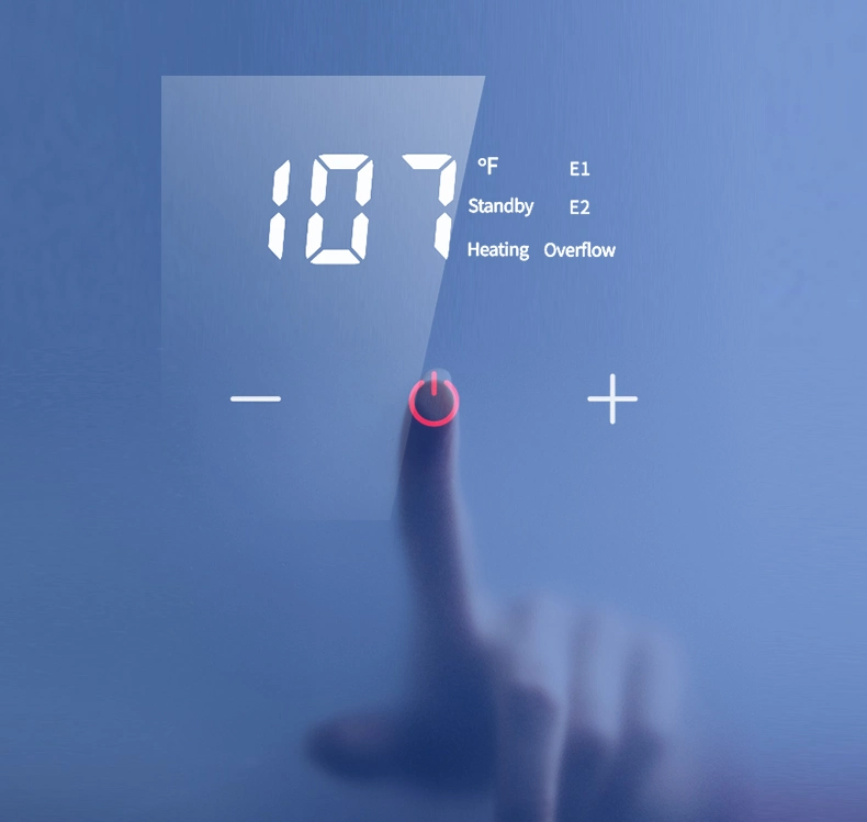 Conversão de frequência LED de temperatura constante Ecrã Digital Instant Electric Aquecedor de água