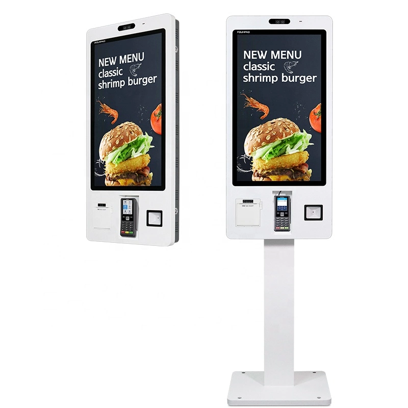 24" 32" Encomenda Kiosk Ecrã Táctil pos sistema Self Pay Quiosque de pagamento de Auto-atendimento para McDonald ′ S/KFC/ Restaurante