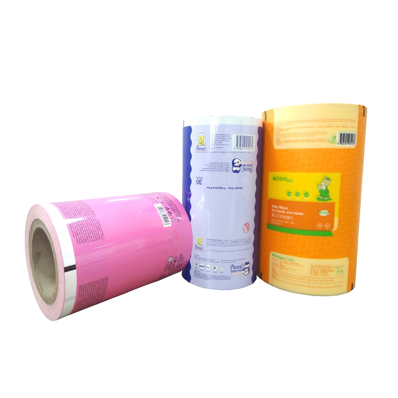 Multilayer Colorful Printing Pet PE Laminated Film for Daily Necessities Cleaner Wipe