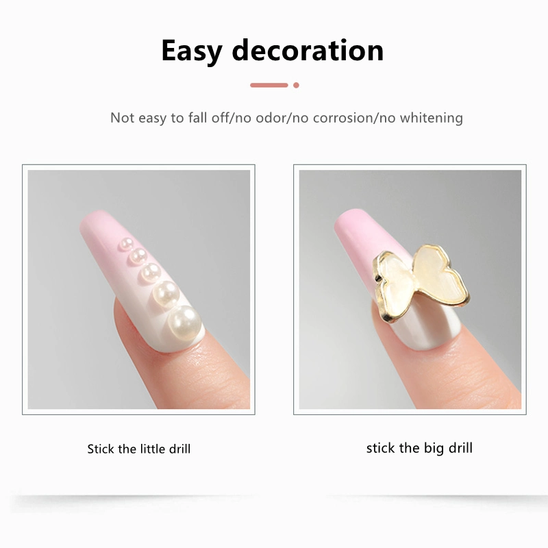 Les ongles nail colle personnalisé sous étiquette privée 2g/ 3G/5g de faux ongles Glitter Conseils