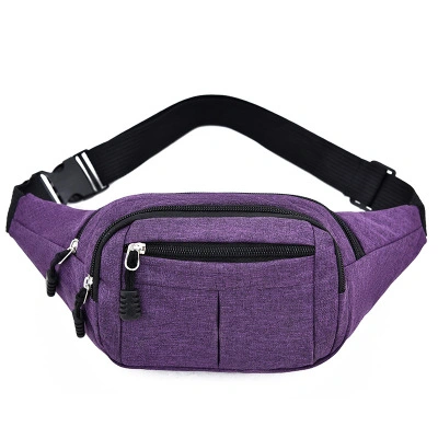 Promotional Gift Custom Design Multi-Colors Large Capacity 3 Zippers Sport Fanny Pack