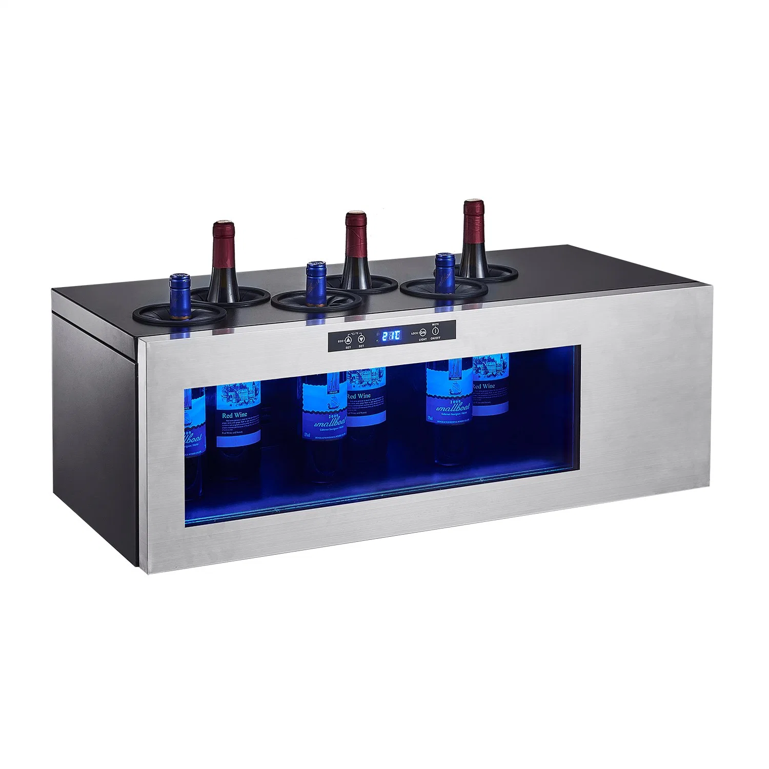 Wholesale/Supplier Portable Temperature Controlled 6 Bottles Counter Top Wine Cooler