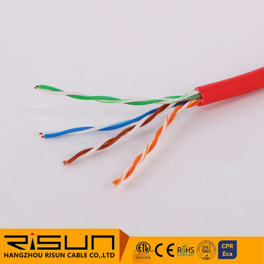 Cable UTP Cat5 de 4 pares de conductores de cobre para sistemas de red