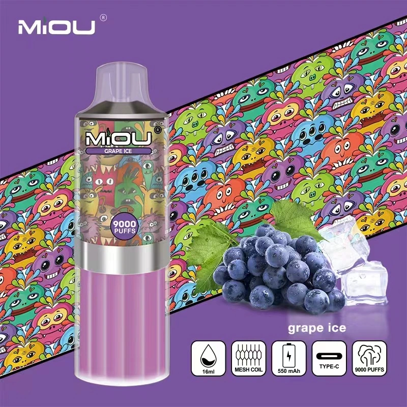 Factory Price 16ml Pre-Filled Disposable/Chargeable Vape Pen Miou 9000 Puffs