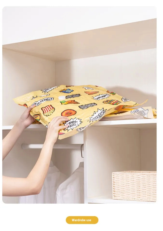 New Household Thickened Vacuum Compression Bag Family Food Storage Pattern Super Large Cotton Clothes Quilt Storage Bag