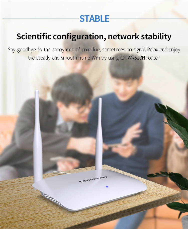 CF-Wr623n Comfast IEEE802.11b/G/N 5dBi External Antennas 300Mbps Home WiFi Router 10/100Mbps Router