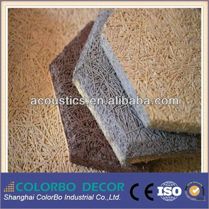 Fire-Rating B Wood Wool Acoustic Panel for Decoration