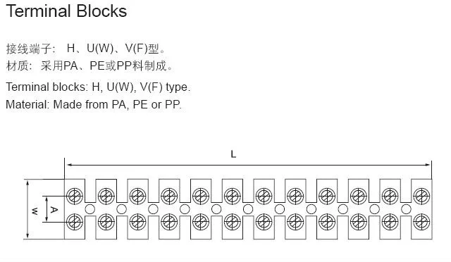 U/H Type Plastic Terminals Block