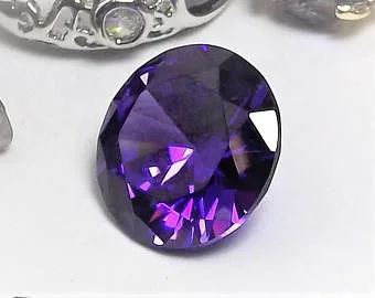 Purple Stone Loose Gemstone Zirconia Round Cut CZ with Cheap Price