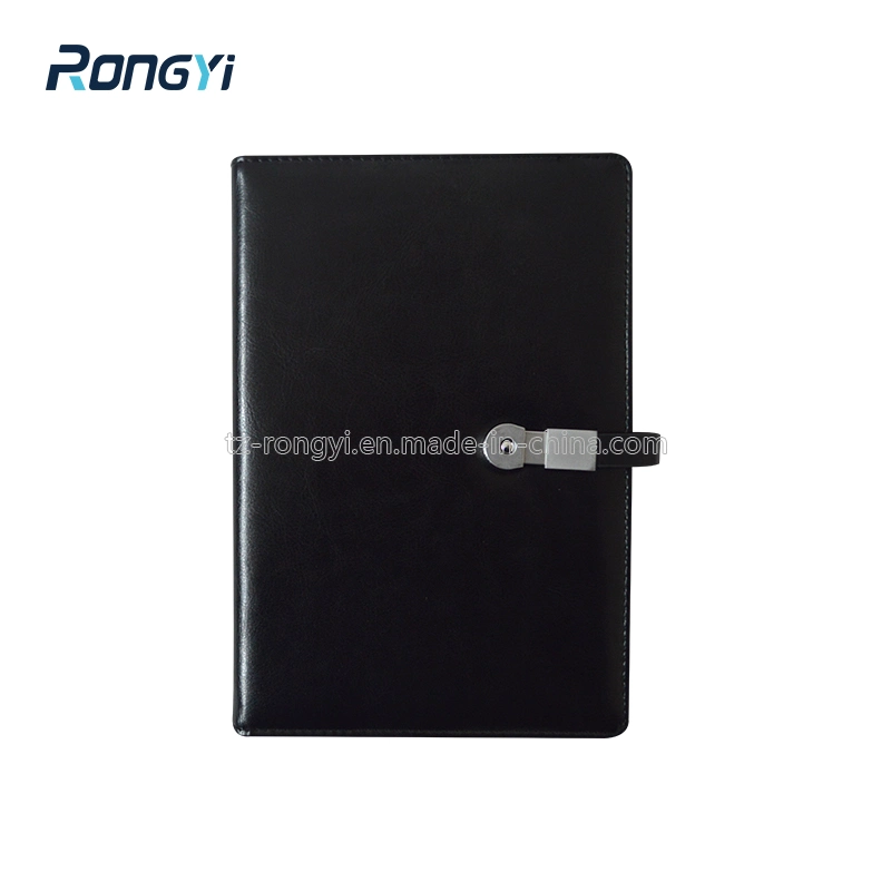 A5 Business Office Stationery Leather PU Notebook with USB