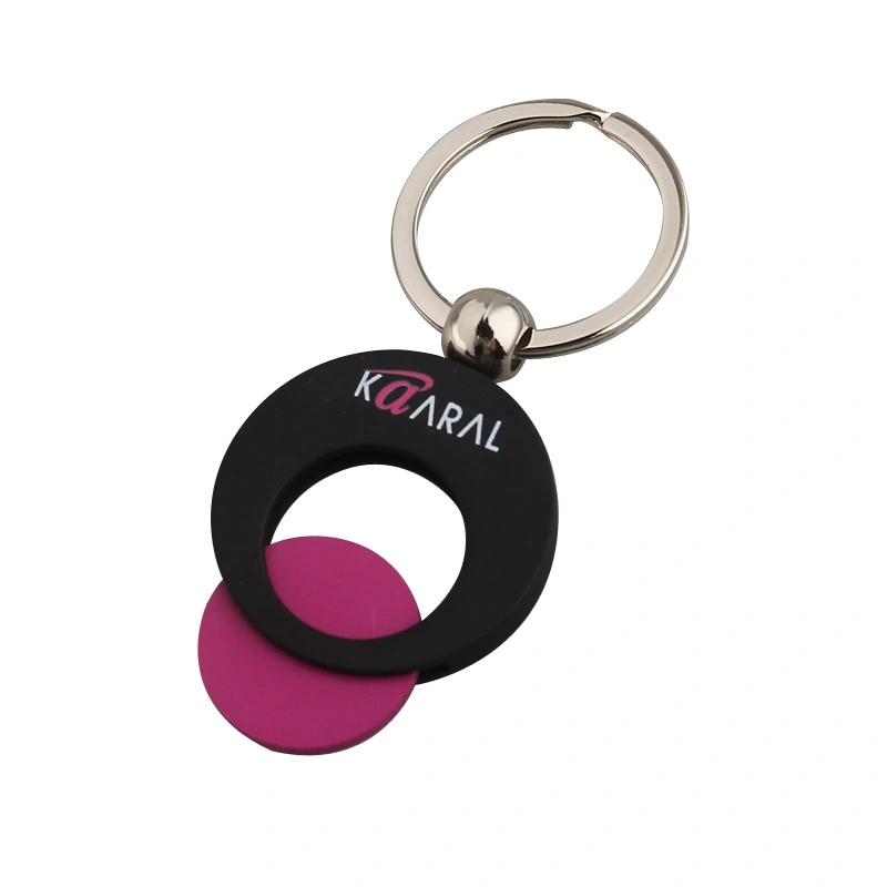 Promotion Gift Custom Logo Metal Trolley Coin Key Ring