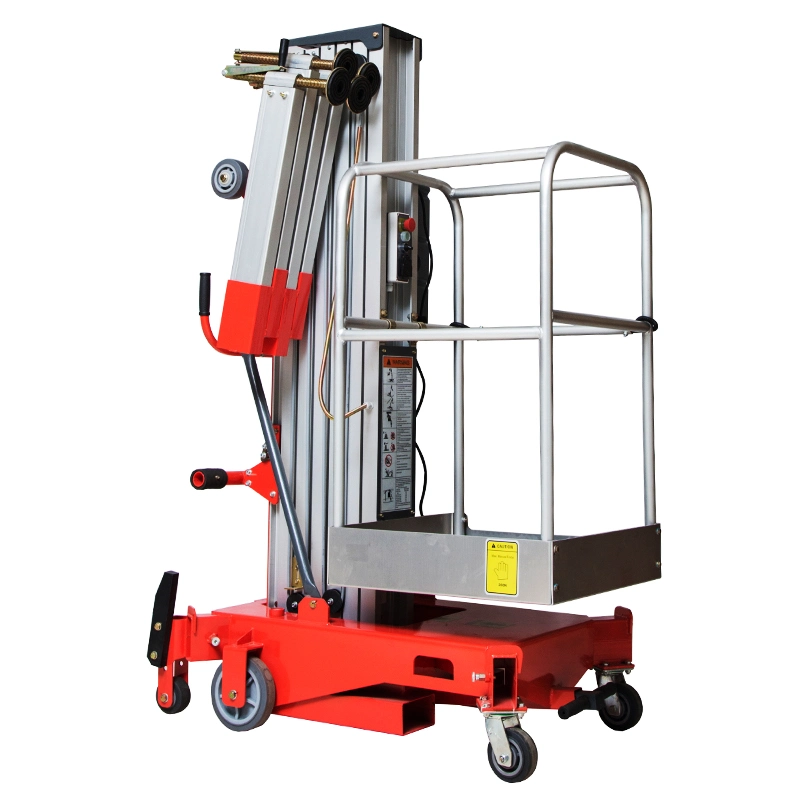 High End Single Mast Lifting Machine for External Painting Premium Single Vertical Mast Lifting Table with Proportional Controls