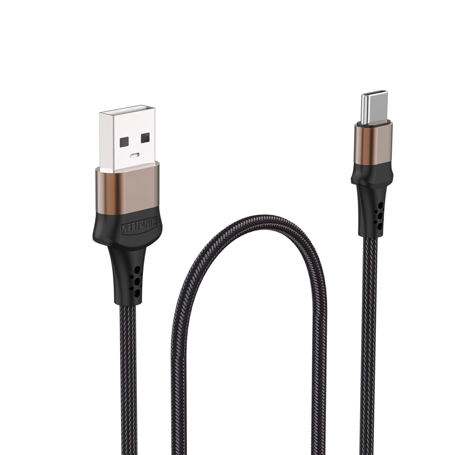 2m Long Nylon Braided & Woven Data Cable 7FT USB-C Fast Charging & Syncing 2000mm Metal Aluminium Type-C USB Data Cable