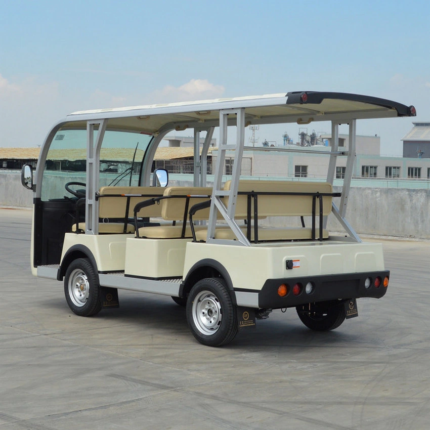 Vergnügungspark 48V Batterie Powered Electric Sightseeing Vehicle Four Wheels Touristenauto Shuttle Mini Bus