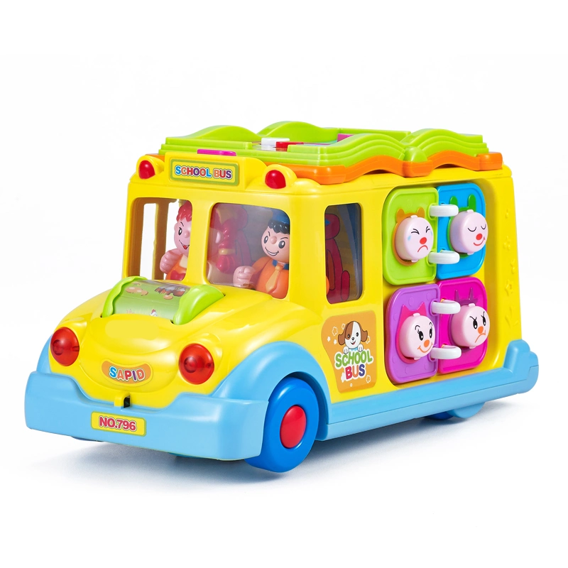 Factory Outlet Fidget les jouets en plastique de l'éducation préscolaire à l'école de musique en bus Voiture jouet électrique véhicule Jouets pour bébés Bébé Enfant Enfants Jouets de prix