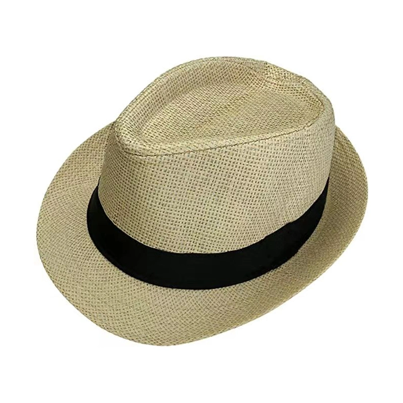 Classic Panamá Verano Fedora papel Trilby Sun paja sombreros para Hombre Mujer Sombrero Playa