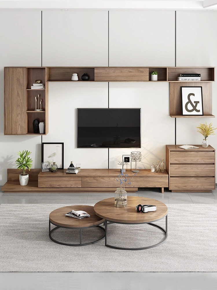 Minimalist Style Living Room Furniture Coffee Table TV Cabinet Combination Set