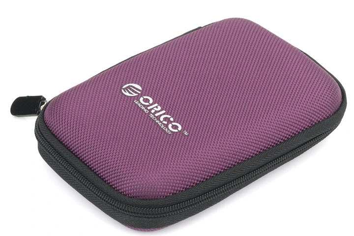 Purple Hard EVA Hard Disk Drive Case