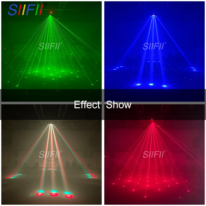 Mini LED 12x10W Spider RGBW luz láser de haz de luz estroboscópica de DJ Luz utilizada en la discoteca Bar KTV Iluminación de escenarios