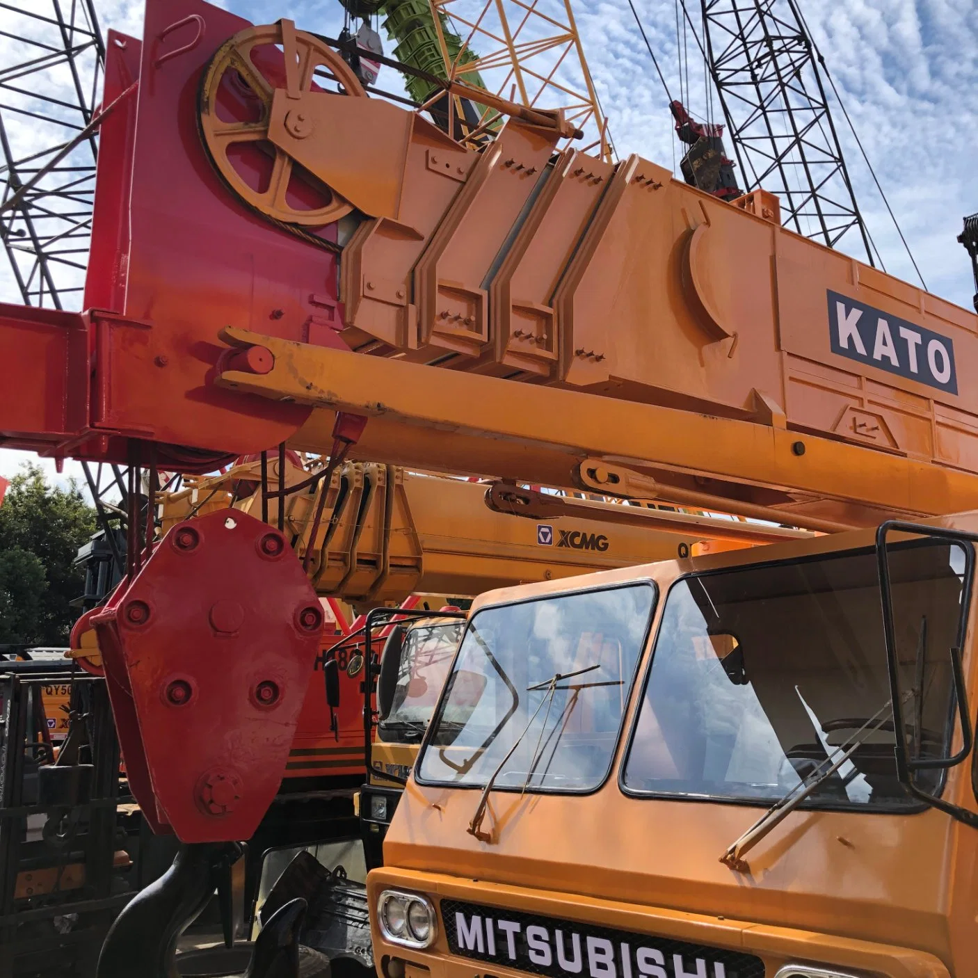 Utiliza el Japón Kato nk500e-V de 50 toneladas de la grúa Carretilla, Buena maquinaria de construcción