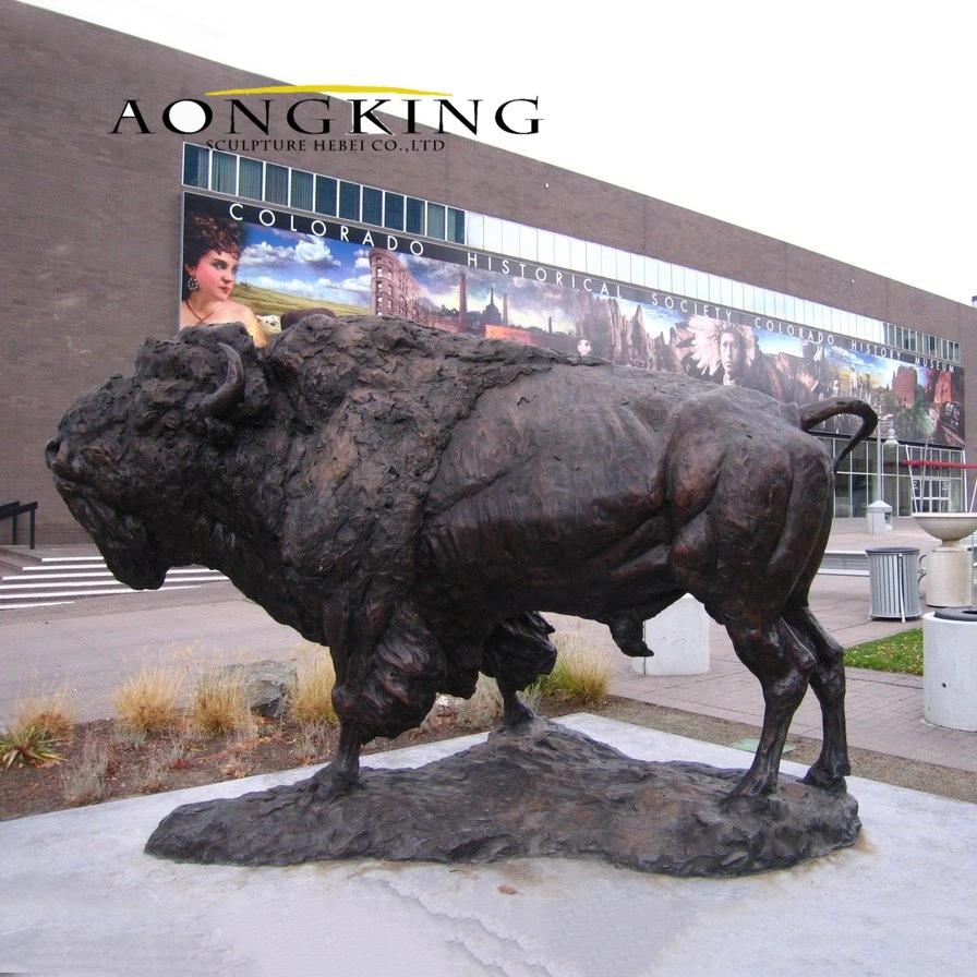 Outdoor Zoo Dekoration Skulptur Lebensgröße Messing Bronze Gorilla Statue