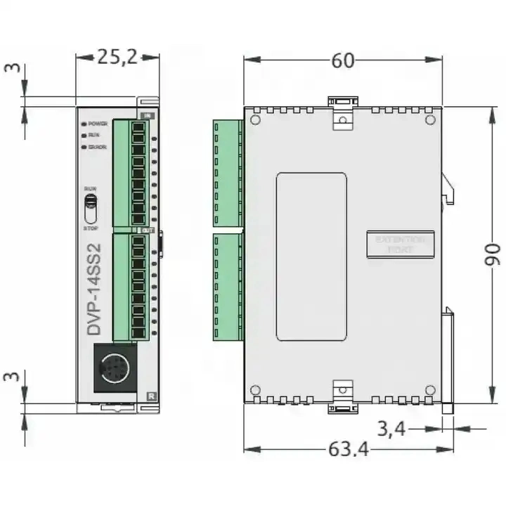 Dvp16sp11r I/O SS Series Delta Programmable Controller Delta PLC