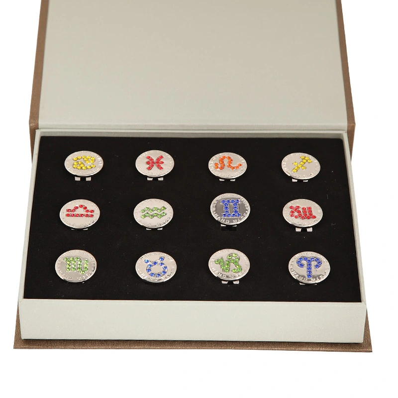 Wholesale/Supplier 12 Constellation Series Golf Hat Clip Ball Marker