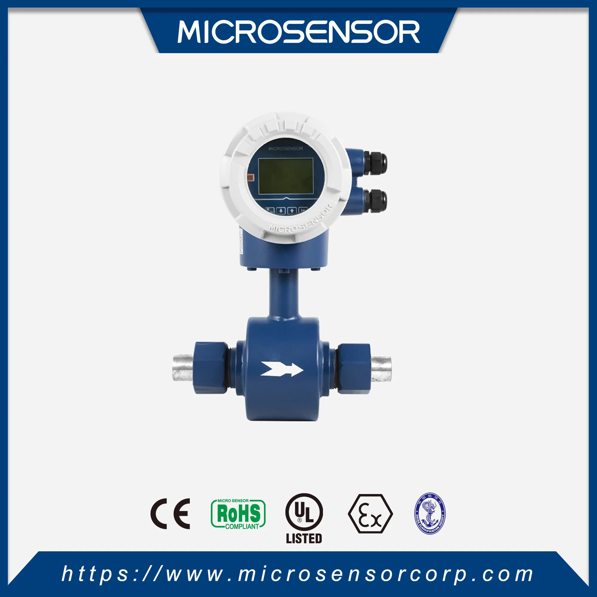 Microsensor Flowmeter Accurate High Stability Flow Measurement Water Treatment Electromagnetic Flow Meter MFE600E