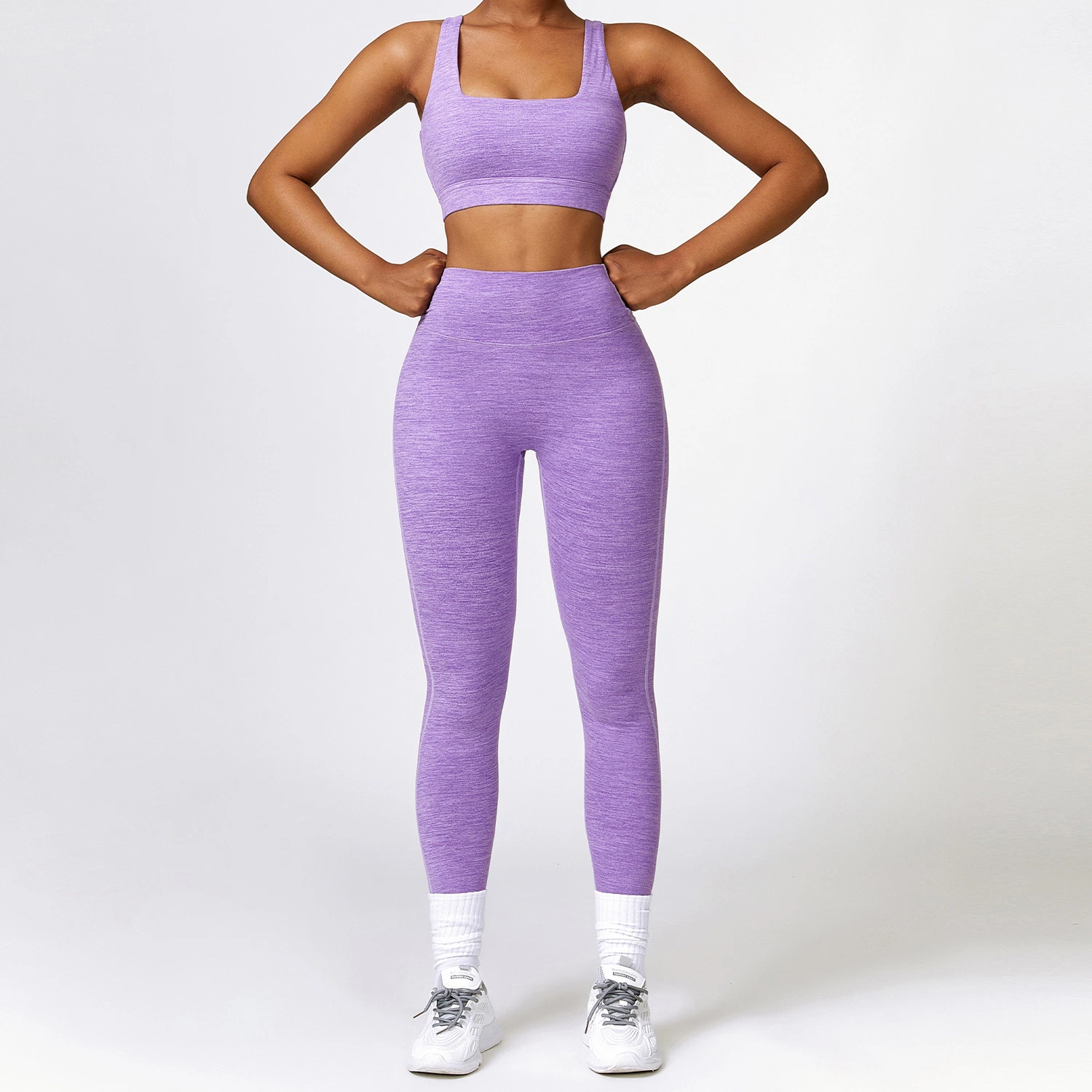 Wholesale/Supplier High quality/High cost performance  Cutout Design Yoga Sports Bra Gym Fitness Outfit Leggings with Pocket Women Active Wear Sets