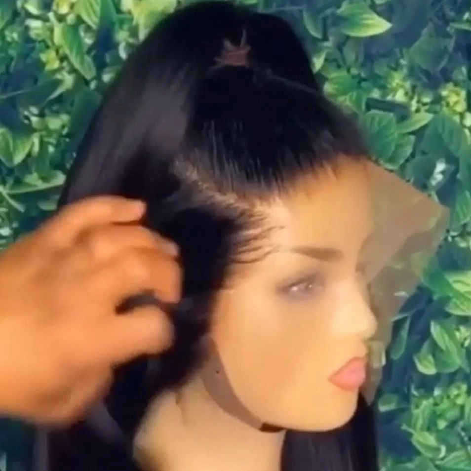 Brazilian Virgin Lace Closure Human Hair Wig Women HD Lace Frontal Wig