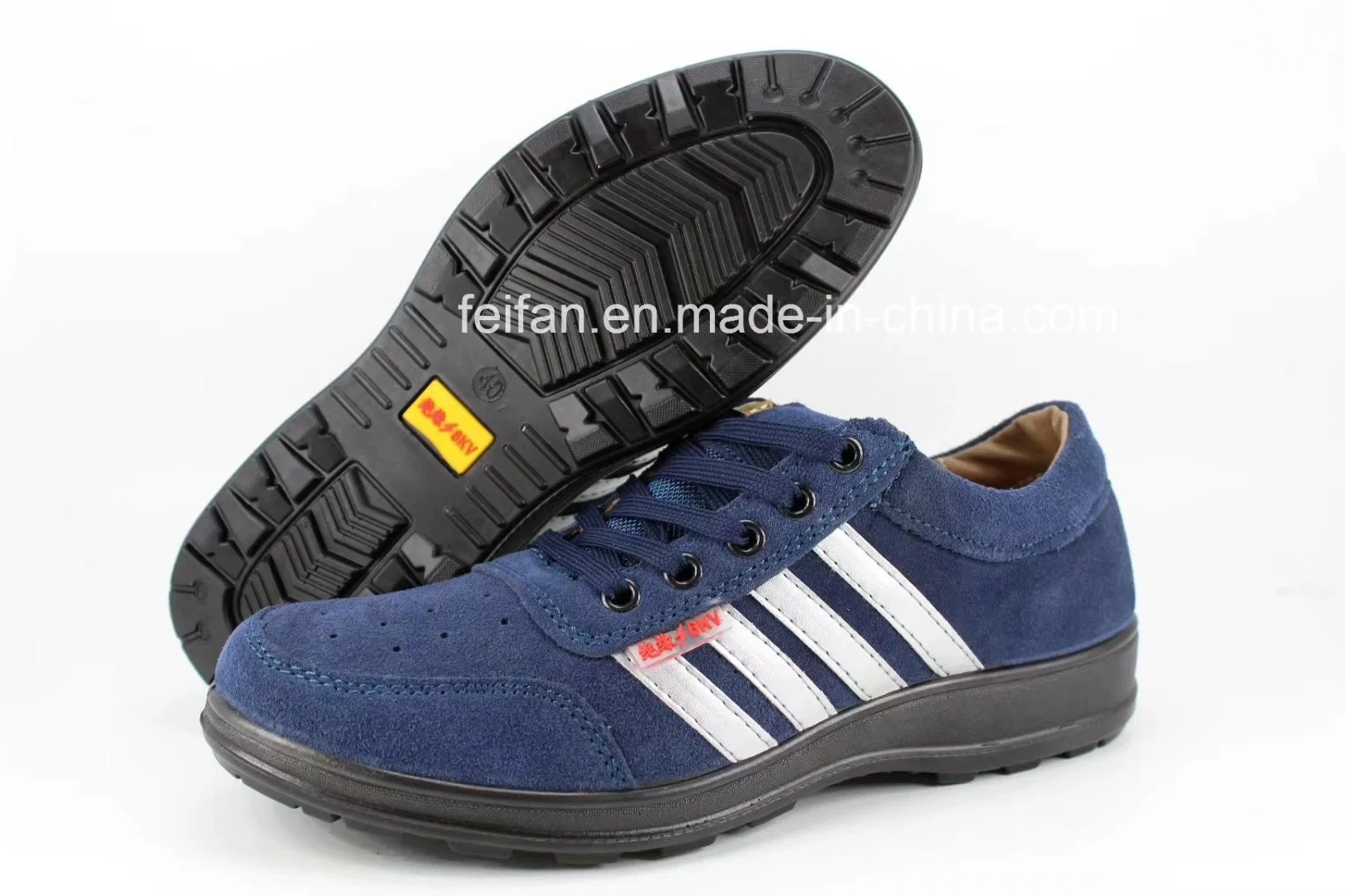 Anti-Static Casual Safety Shoes with Suede Leather and Mesh Cloth
