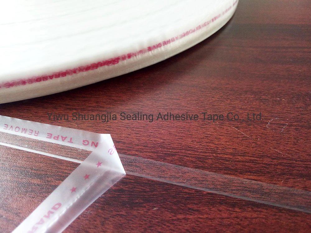 Printed Extended Liner Tape, Self-Adhesive Strips, Re-Sealable Bag Sealing Tape for Packing Bag (13mm)