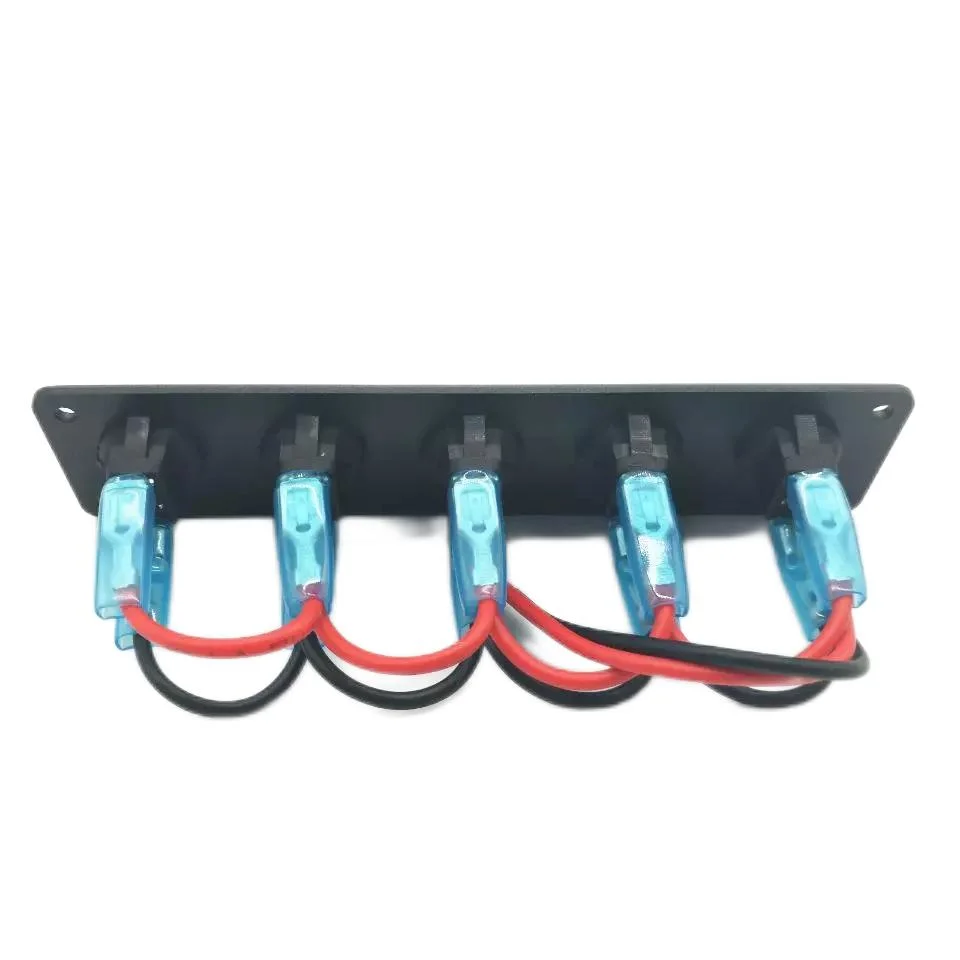 12-24V Car Boat Marine 5 Gang on OFF interruptor basculante Panel con indicador LED