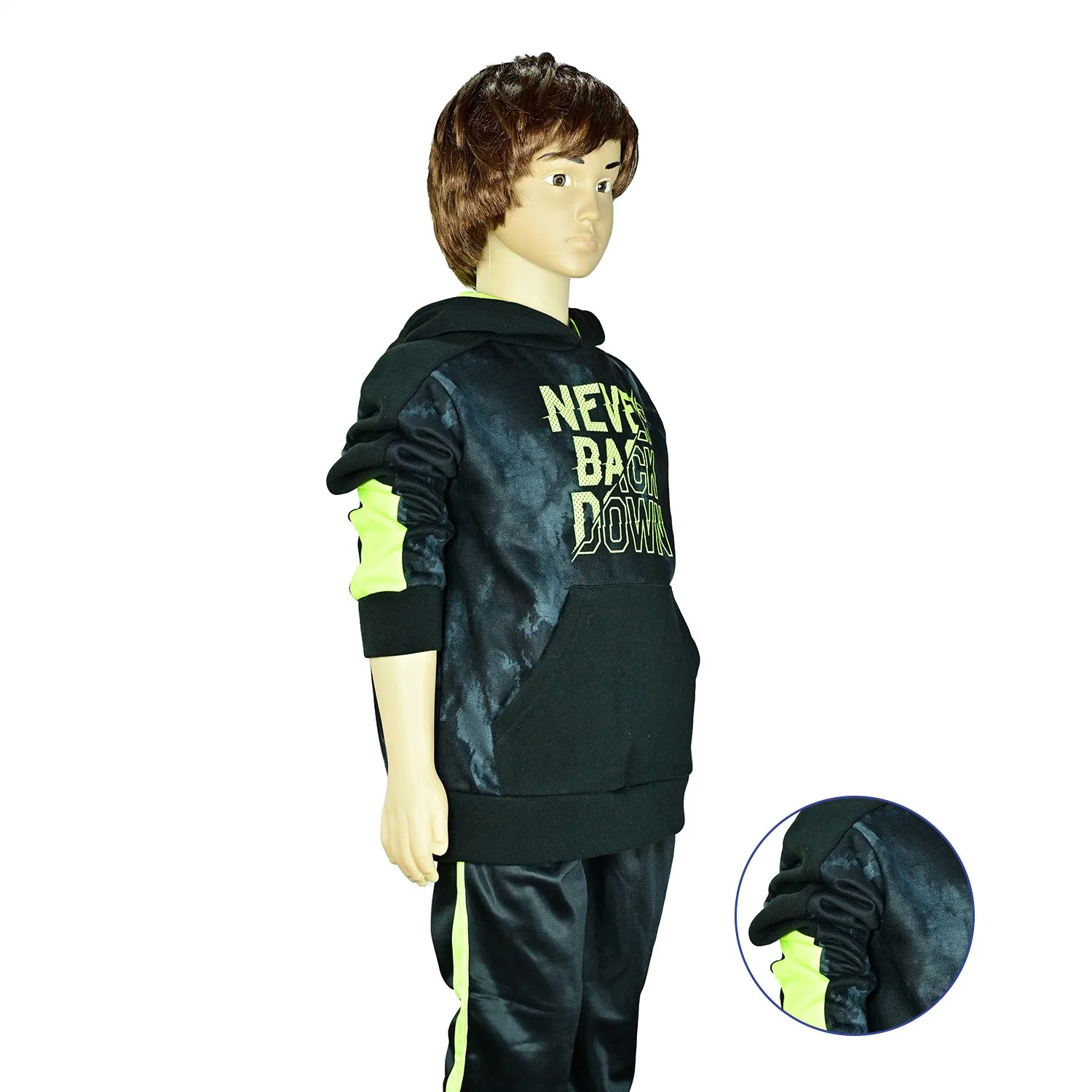 100% Polyester Golden Fleece Children's Sports Set Sweatpants Fashion Suit