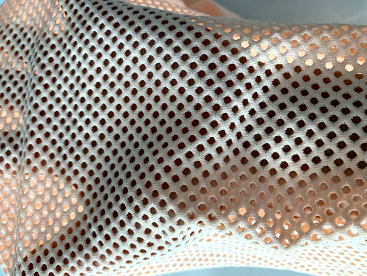 Fashion 85% Polyester15%Spandex Open Hole Embossed Net/Mesh Knitted Garment Lining Fabric for Sportswear