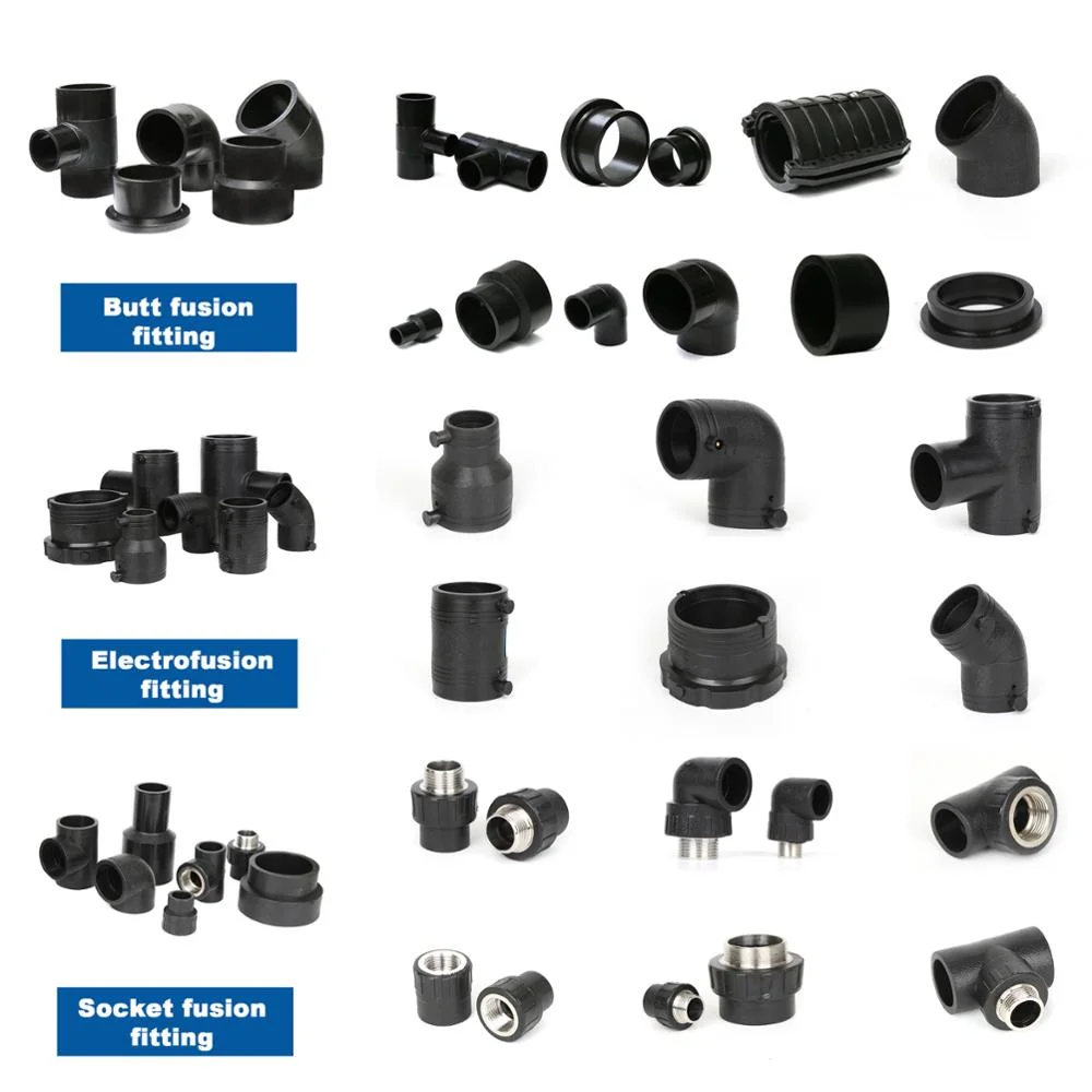 Pn16 Water Meter HDPE Pipe Fittings 22.5 Degree Elbow Fittings