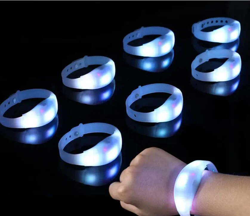 15colors Logo Remote Control LED Watch Bracelet DMX Controlled Wristband for Party